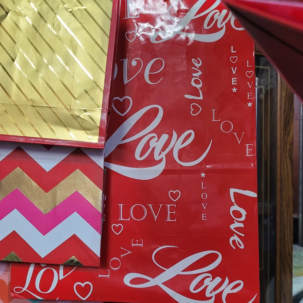 Mine Valentine's Gift Bag Collection - Pink, Gold, Red, Black
